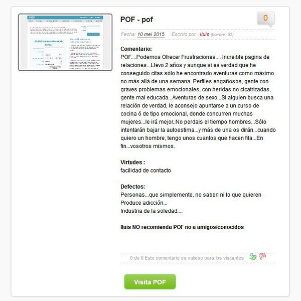 Pof opiniones