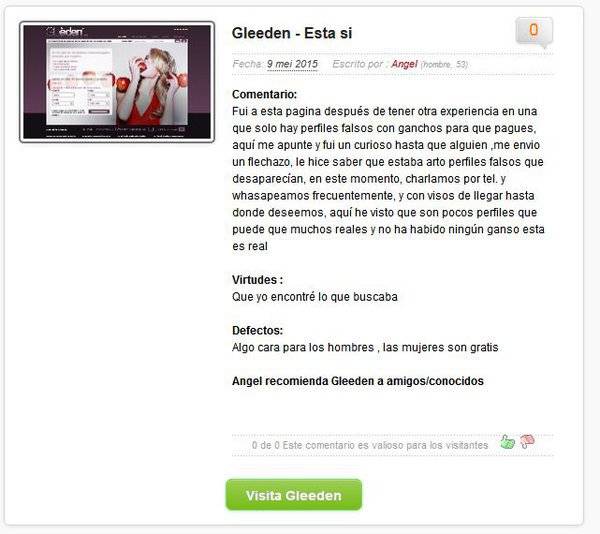 Gleeden opiniones