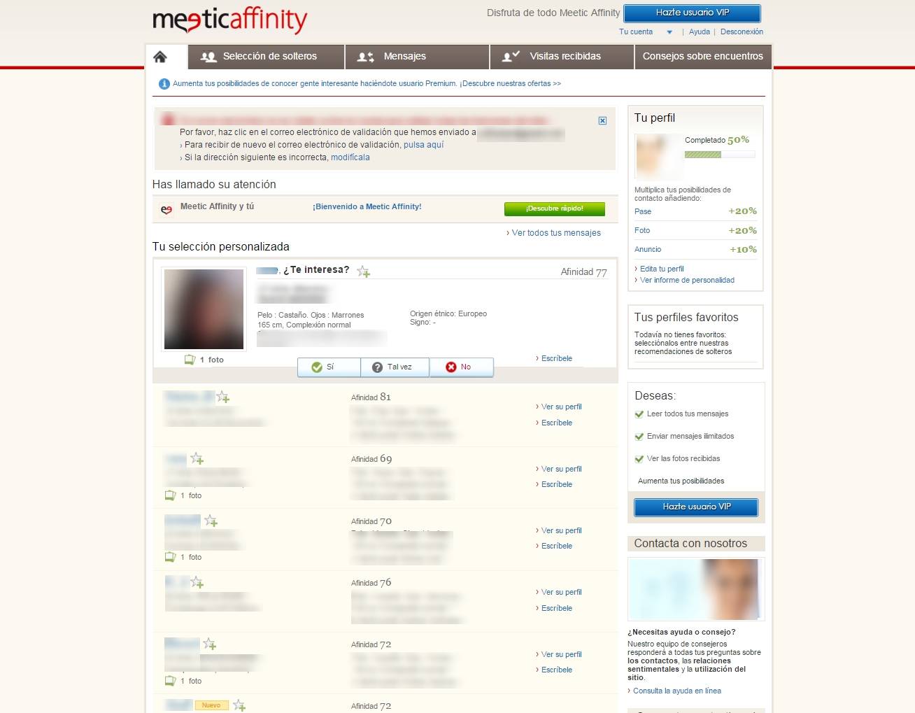 Meetic affinity opiniones