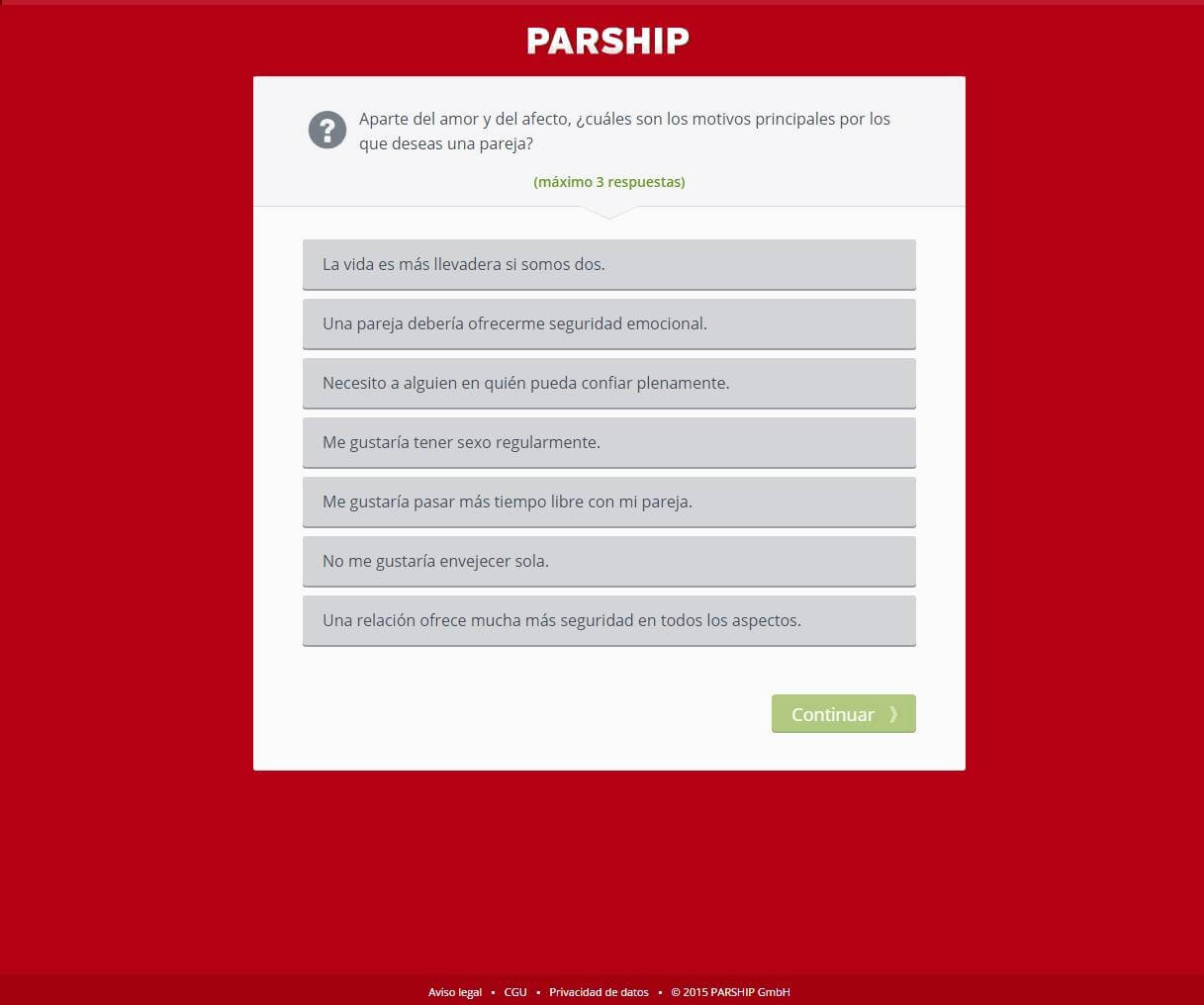 Registro en Parship