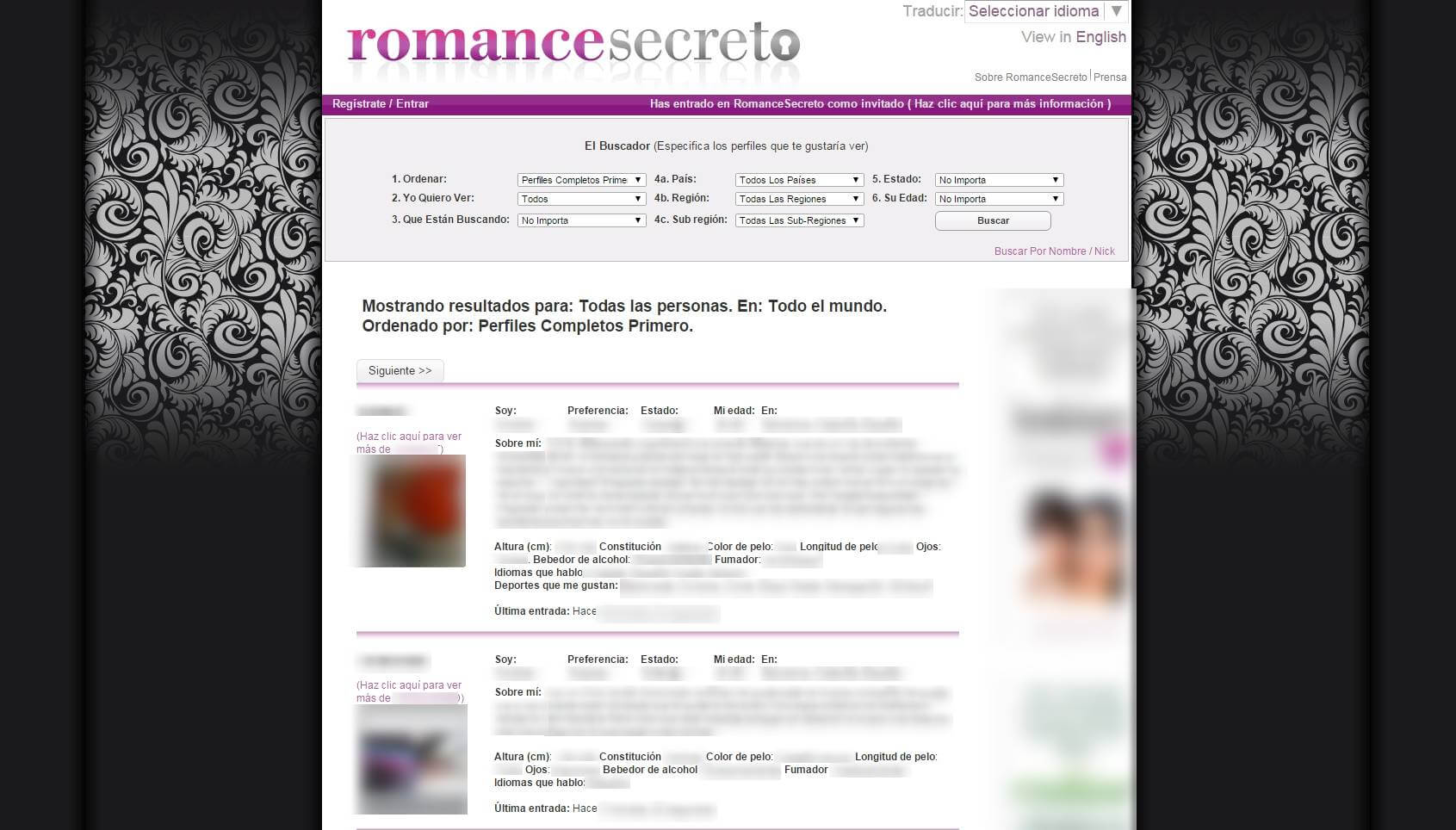 Perfil en romancesecreto